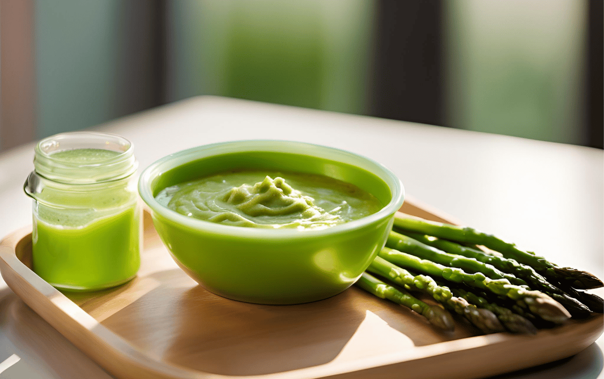 Salmon and Asparagus Puree